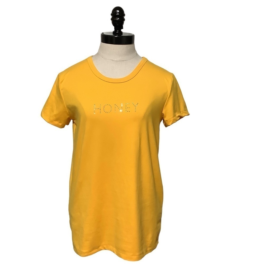 STREETWEAR SOCIETY Honey Rhinestone Graphic T-Shirt Size S